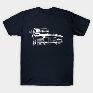 Lincoln Continental 1970s American classic car monoblock white T-Shirt